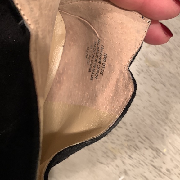 Never worn Black wedge tall wedge heeled suede booties 9.5 - Picture 8 of 9